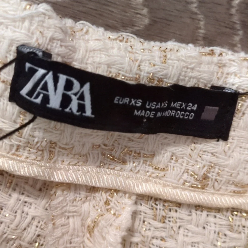Zara Checkered Shorts Side Zipper Size XS - Picture 5 of 11